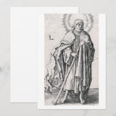 Sint Judas Thaddaeus de apostel Feestdagenkaart (Voorkant / Achterkant)