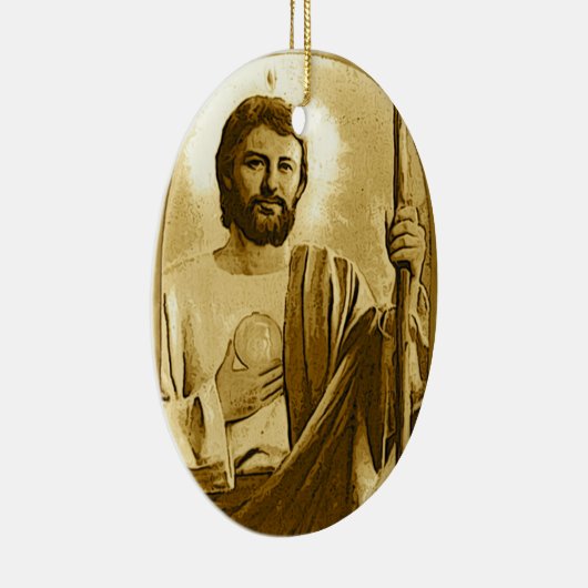 Sint-Jude kerstversiering Keramisch Ornament (Rechts)