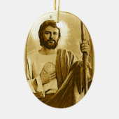 Sint-Jude kerstversiering Keramisch Ornament (Achterkant)