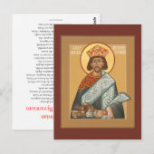 Sint-Justinische keizer van de Byzantium Prayer-ka Briefkaart (Voorkant / Achterkant)
