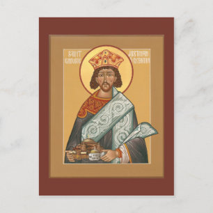 Sint-Justinische keizer van de Byzantium Prayer-ka Briefkaart