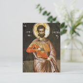 Sint-Justinus Martelaar Orthodox Christelijk icoon Briefkaart (Staand voorkant)