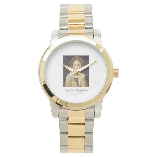 Sint-Karel van Assisi Feast Day Blessings Horloge (Voorkant)