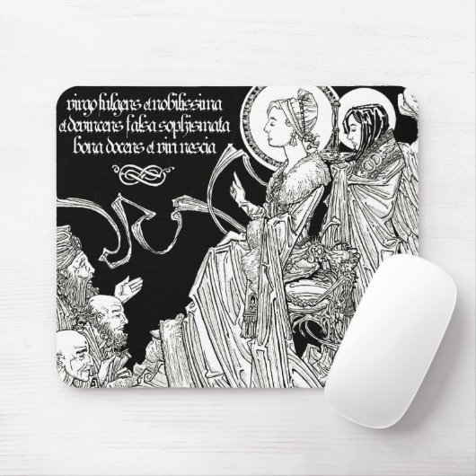 Sint-Katherine van Alexandrië Mousepad Muismat (Met muis)