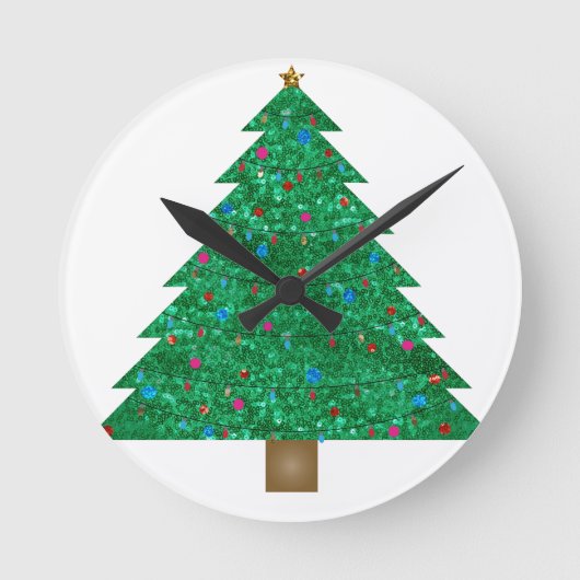 sint - kerstboom ronde klok (Voorkant)