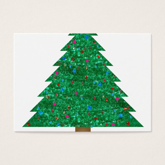 sint - kerstboom visitekaartjes (Voorkant)