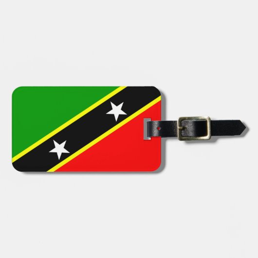 Sint Kitts en Nevis Bagagelabel (Voorkant horizontaal)