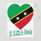 Sint-Kitts en Nevis Flag Heart Briefkaart (Voorkant)