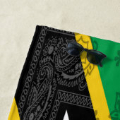 Sint Kitts en Nevis Vlag Beach Towel Strandlaken (In situ)