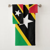 Sint Kitts en Nevis Vlag Independence Caribbean Bad Handdoek (Insitu)
