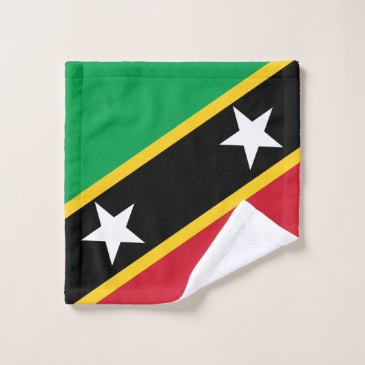Sint Kitts en Nevis Vlag Independence Caribbean Bad Handdoek (Wasdoekje)