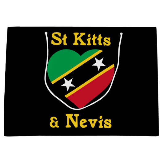 Sint Kitts en Nevis Vlag Independence Caribbean Groot Cadeauzakje (Voorkant)