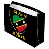 Sint Kitts en Nevis Vlag Independence Caribbean Groot Cadeauzakje (Achterkant Gekanteld)