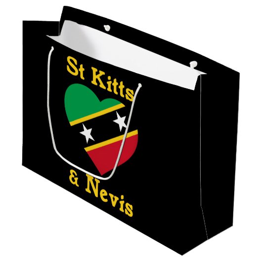 Sint Kitts en Nevis Vlag Independence Caribbean Groot Cadeauzakje (Voorkant Gekanteld)