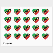 Sint Kitts en Nevis Vlag Independence Caribbean Hart Sticker (Vel)