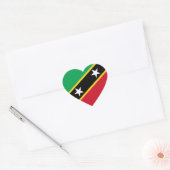 Sint Kitts en Nevis Vlag Independence Caribbean Hart Sticker (Envelop)