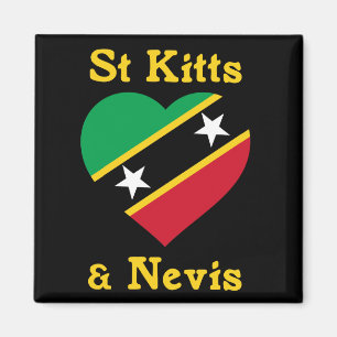 Sint Kitts en Nevis Vlag Independence Caribbean Magneet