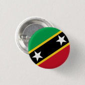 Sint Kitts en Nevis Vlag Independence Caribbean Ronde Button 3,2 Cm (Voorkant /achterkant)
