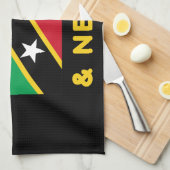 Sint Kitts en Nevis Vlag Independence Caribbean Theedoek (Quarter Fold)