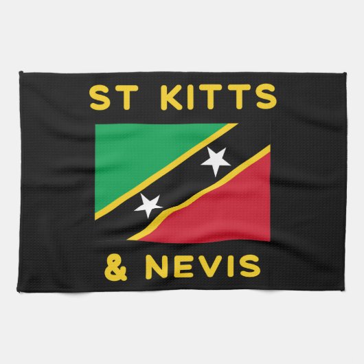 Sint Kitts en Nevis Vlag Independence Caribbean Theedoek (Horizontaal)