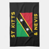 Sint Kitts en Nevis Vlag Independence Caribbean Theedoek (Verticaal)