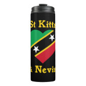 Sint Kitts en Nevis Vlag Independence Caribbean Thermosbeker (Voorkant)