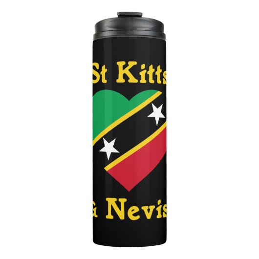 Sint Kitts en Nevis Vlag Independence Caribbean Thermosbeker (Voorkant)
