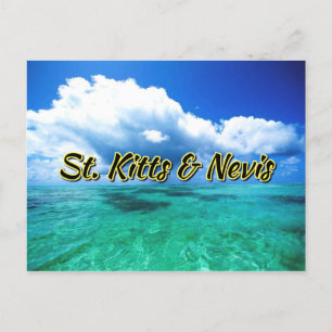 Sint Kitts en Nevis zee sky Briefkaart