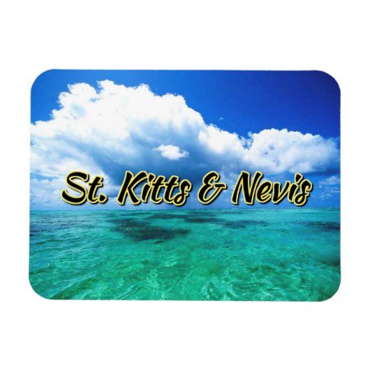 Sint Kitts en Nevis zee sky Magneet (Horizontaal)