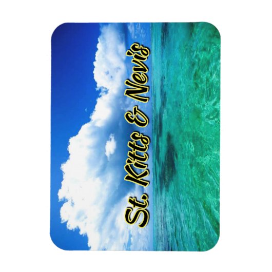 Sint Kitts en Nevis zee sky Magneet (Verticaal)