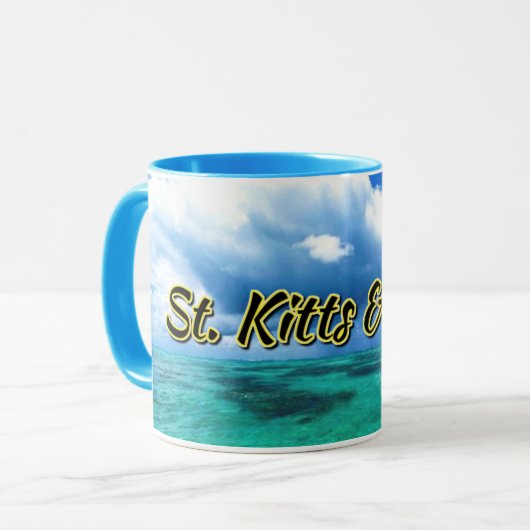 Sint Kitts en Nevis zee sky Mok (Voorkant links)
