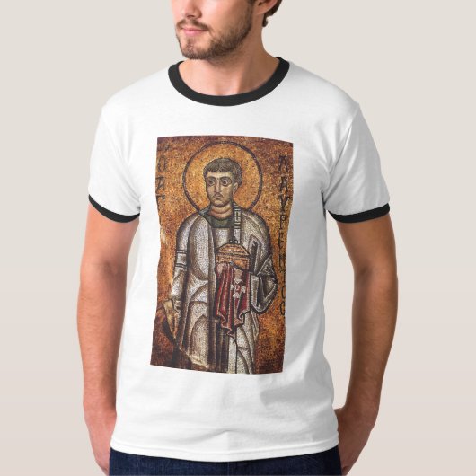 Sint Laurens Mozaïek Historische Kunst T-shirt (Voorkant)