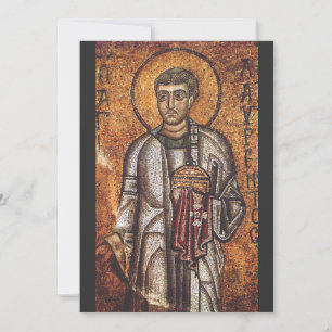 Sint Laurens Orthodoxe Mozaïek Kunstprint Bedankkaart