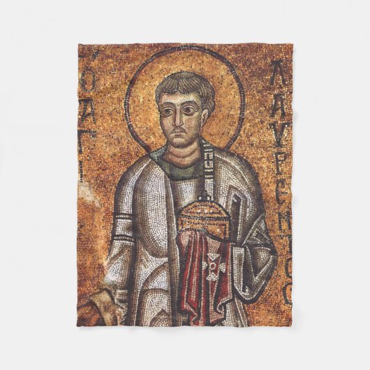 Sint Laurens Orthodoxe Mozaïek Kunstprint Fleece Deken (Voorkant)
