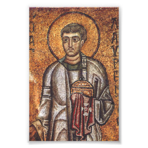 Sint Laurens Orthodoxe Mozaïek Kunstprint Foto Afdruk