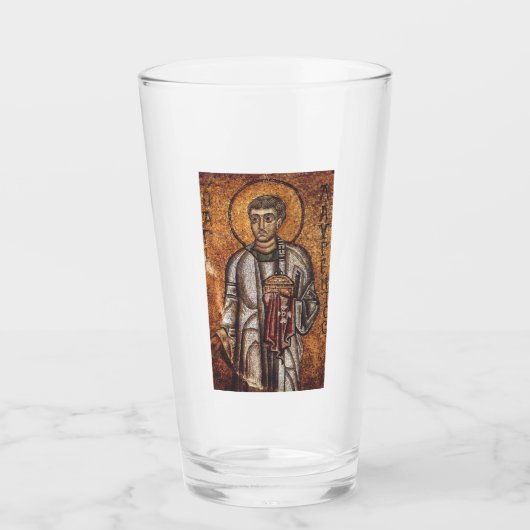 Sint Laurens Orthodoxe Mozaïek Kunstprint Glas (Voorkant)
