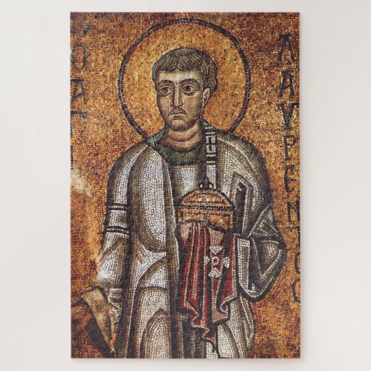 Sint Laurens Orthodoxe Mozaïek Kunstprint Legpuzzel (Verticaal)