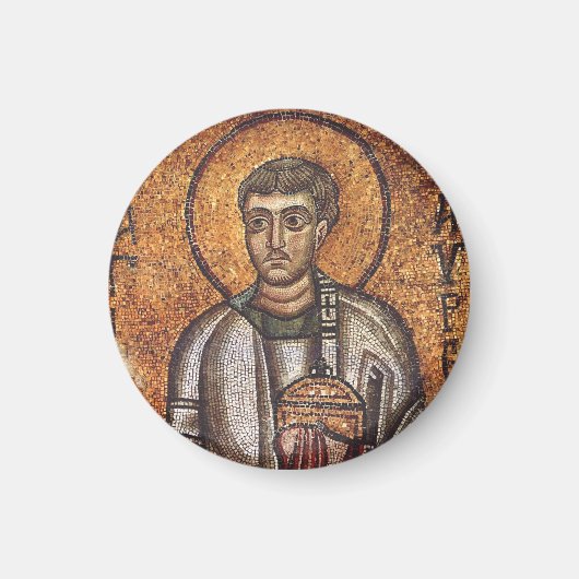 Sint Laurens Orthodoxe Mozaïek Kunstprint Magneet (Voorkant)