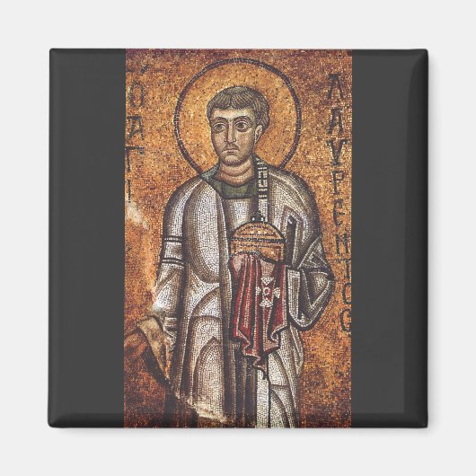 Sint Laurens Orthodoxe Mozaïek Kunstprint Magneet (Voorkant)