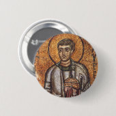 Sint Laurens Orthodoxe Mozaïek Kunstprint Ronde Button 5,7 Cm (Voorkant /achterkant)