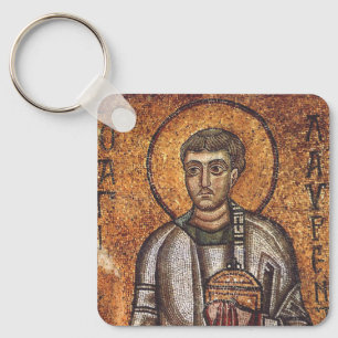 Sint Laurens Orthodoxe Mozaïek Kunstprint Sleutelhanger