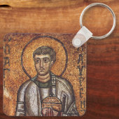 Sint Laurens Orthodoxe Mozaïek Kunstprint Sleutelhanger (Achterkant)
