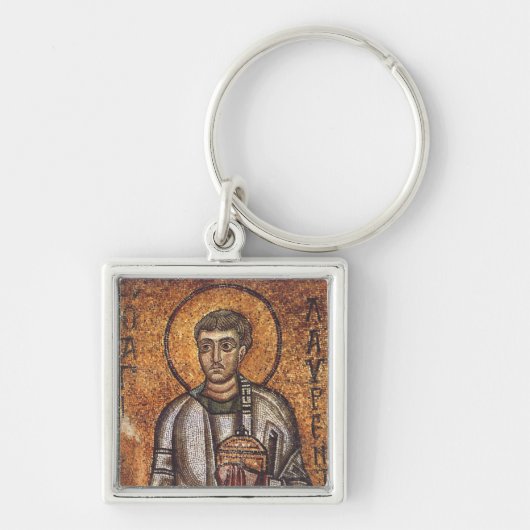 Sint Laurens Orthodoxe Mozaïek Kunstprint Sleutelhanger (Voorkant)