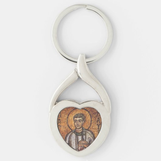 Sint Laurens Orthodoxe Mozaïek Kunstprint Sleutelhanger (Voorkant)