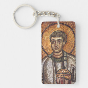 Sint Laurens Orthodoxe Mozaïek Kunstprint Sleutelhanger