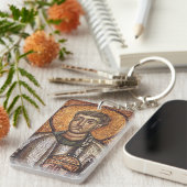 Sint Laurens Orthodoxe Mozaïek Kunstprint Sleutelhanger (Voorkant Rechts)