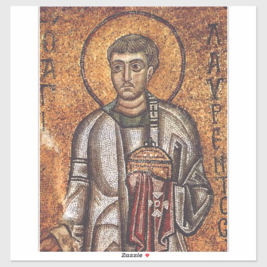 Sint Laurens Orthodoxe Mozaïek Kunstprint Sticker (Vel)