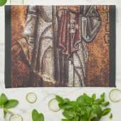 Sint Laurens Orthodoxe Mozaïek Kunstprint Theedoek (Gevouwen)