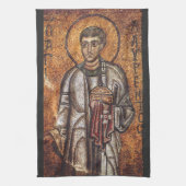 Sint Laurens Orthodoxe Mozaïek Kunstprint Theedoek (Verticaal)