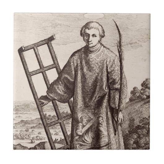 Sint Laurens patroonheilige archief Tegeltje (Voorkant)